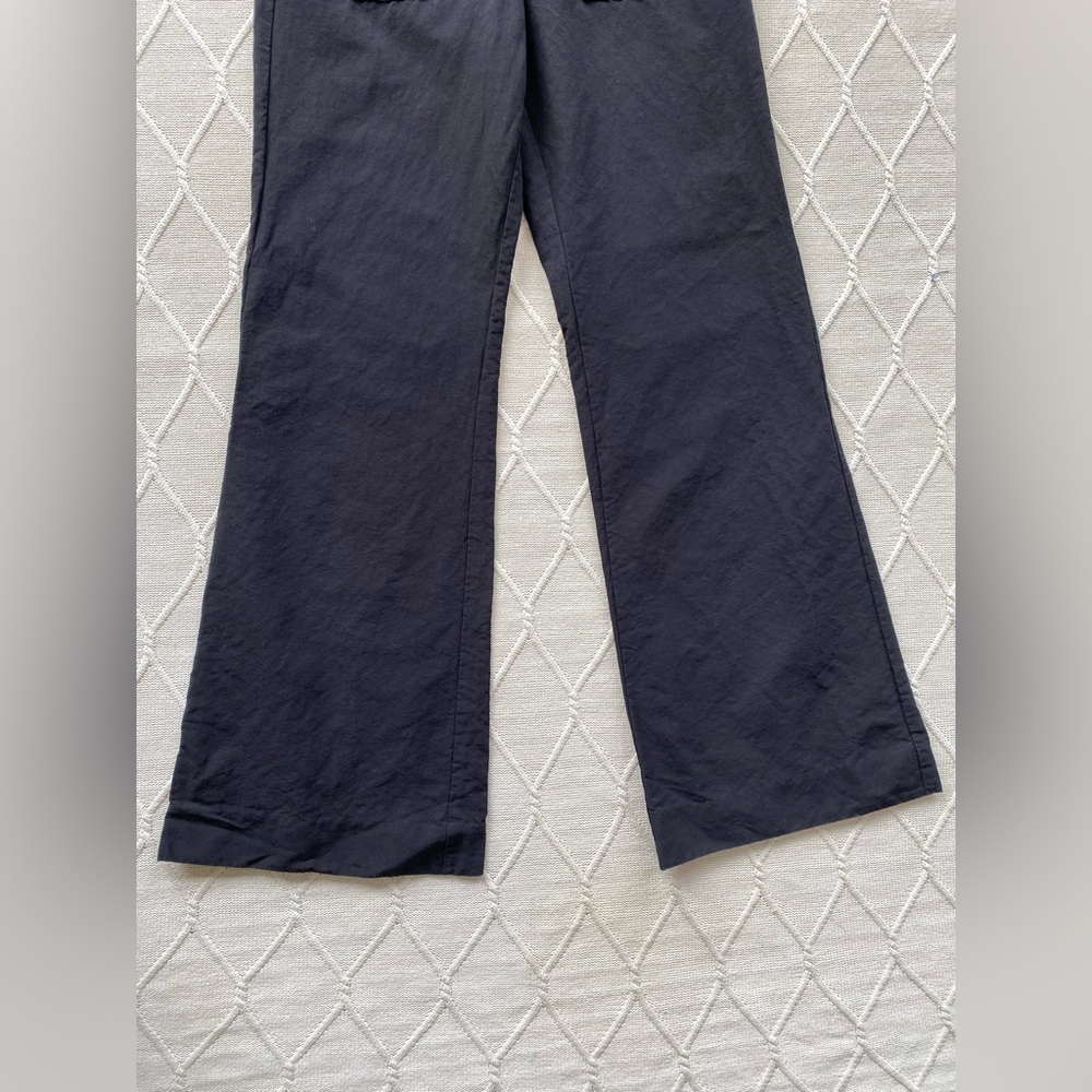 Ulla Johnson Gabriella Cotton Linen Silk Flared Pants Black 2 - Picture 7 of 12